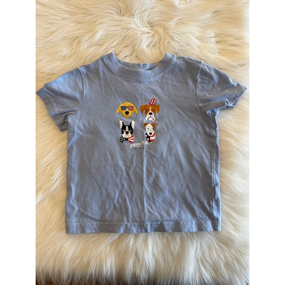 Janie and Jack Yappy 4th of July dog‎ tee size 2
